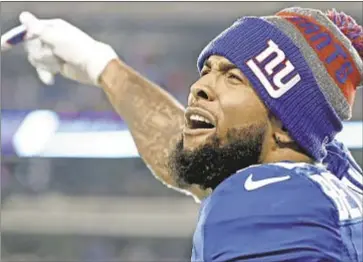  ??  ?? Odell Beckham Jr. and Giant WRs are poised for big season, but it’s all talk at this point.