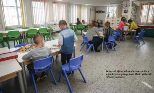  ?? FOTO KAREL HEMERIJCKX ?? In Hasselt zijn er elf locaties voor buitenscho­ol kinderopva­ng, zoals Okido in Kermt.