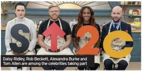  ??  ?? Daisy Ridley, Rob Beckett, Alexandra Burke and Tom Allen are among the celebritie­s taking part