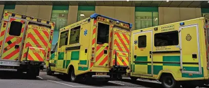  ?? Picture: Matt Cardy/Getty ?? Ambulances outside the A&E department of the BRI in 2017