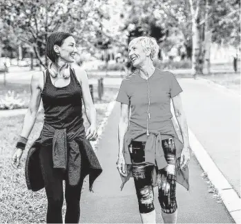  ?? Shuttersto­ck ?? Health experts recommend walking in groups, since groups are safer, and walking club members help each other keep up with their walking goals. Many of these groups are informal, while others have a leader who organizes times and places to walk.