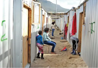  ?? PICTURE: HENK KRUGER/ANA PICTURES ?? CRISIS: In March, a massive fire ripped through the Imizamo Yethu informal settlement. Hundreds of families were moved to temporary housing on a sportsfiel­d in Hout Bay.