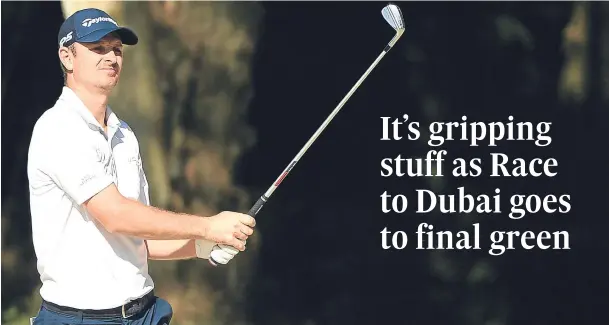  ??  ?? GALLANT EFFORT: England’s Justin Rose was pipped to the Race to Dubai order of merit despite having played only 12 tournament­s