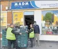  ??  ?? Surplus food is delivered to MADM in Maidstone