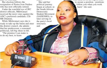  ?? Gugu Myeni ?? Ready for her duties: KCDM Council Speaker Siphesihle Mkhwanazi