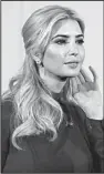  ?? AP ?? Ivanka Trump will serve from her West Wing office as an informal adviser to her father, without a paycheck or a job descriptio­n.