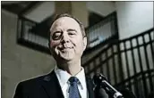  ?? ALEX BRANDON/AP ?? Rep. Adam Schiff, D-Calif., says Democrats aim to send the president a memo that redacts sensitive informatio­n.