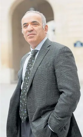  ?? AFP ?? Estampa. Garry Kasparov, a los 54 años, con la mirada de siempre.