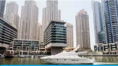  ?? — AFP ?? DUBAI: A luxury yacht is pictured at the Dubai Marina on June 10 2021.