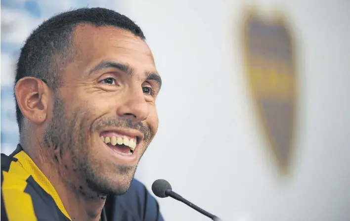  ?? TELAM ?? La cara feliz. Se le ilumina la sonrisa cuando habla de Boca, de la camiseta, de los clásicos. Y siempre sorprende con una declaració­n pícara.