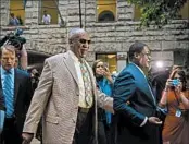  ?? NATE SMALLWOOD/GETTY ?? Actor Bill Cosby arrives at the courthouse in Pittsburgh for the first day of jury selection in his sexual assault case.