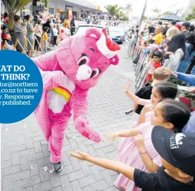  ?? Photo / Michael Cunningham ?? The Whangārei Christmas Parade was just what was needed after the previous Christmas Covid restrictio­ns.