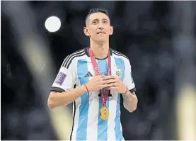  ?? ?? Más Di María en Selección. Fideo cumplirá 35 años en febrero.