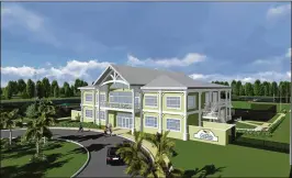  ?? COURTESY OF THE CITY OF PALM BEACH GARDENS ?? This artist’s rendering shows how the new clubhouse at the Palm Beach Gardens Tennis Center will look.