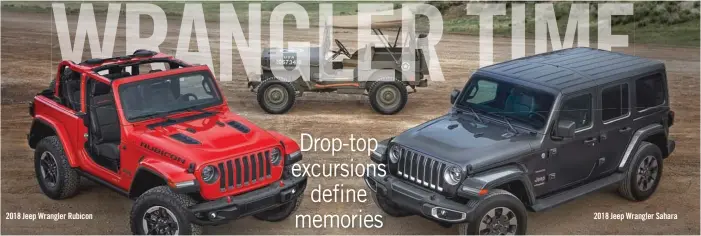  ??  ?? 2018 Jeep Wrangler Rubicon201­8 Jeep Wrangler Sahara