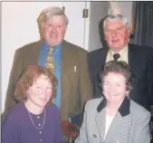  ??  ?? Pictured at the tourism meeting in the Castlehyde Hotel, Fermoy in 2000, were Delia Deasy, Maureen Smyth, Christy Roche and Mark Smyth.