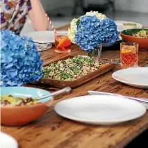  ?? MALCOLM CAMPBELL ?? Simple layouts are best for table setting in summer, to remove post-entertaini­ng fuss.