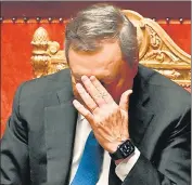  ?? AFP ?? Italy’s Prime Minister Mario Draghi reacts during the debate on government crisis in Rome on Wednesday.