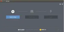  ??  ?? Etcher has a simple interface that’s exactly the same across the many operating systems. It’s ideal for new users wanting to write SD cards for their Raspberry Pi.