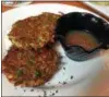  ??  ?? The Potato Pancakes appetizer, which includes homemade applesauce, is an easy recommend at Hansa Brewery.