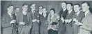  ??  ?? Gertrude Trevelyan (centre) with the other contributo­rs to Red Rags: Essays of Hate from Oxford, a book of anti-communist essays, photograph­ed for the Bystander in 1933. Photograph: Provided by Eye & Lightning