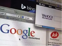  ?? FOTO: HILDEBRAND/DPA ?? Bei Anbietern von Suchmaschi­nen wie Google oder Yahoo gehen Tausende Anträge ein, Links zu löschen.