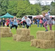  ??  ?? The hay-bale race was a popular event.