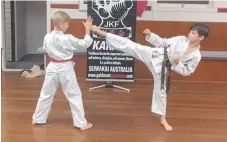  ??  ?? Karate brothers Kaelem and Jayden Ryan.