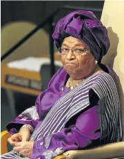  ?? /Reuters ?? Good governance: Ellen Johnson Sirleaf, Africa’s first elected female head of state, left office after 12 years as president.