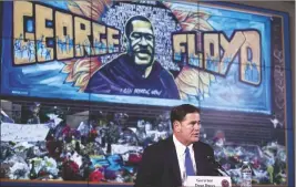  ?? SEAN LOGAN/THE ARIZONA REPUBLIC VIA AP, POOL ?? ARIZONA GOV. DOUG DUCEY SPEAKS at a press conference about protests and COVID-19 in Arizona at the Arizona Commerce Authority Conference Center in Phoenix on Thursday.