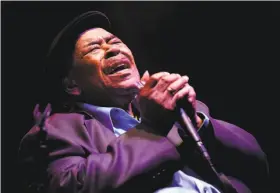  ?? Darrin Phegley / Associated Press 2014 ?? James Cotton’s career as a bandleader and as a dynamic showman spanned nearly half a century. His music influenced several major blues-rock groups.