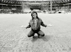  ?? (Rex) ?? Bob Geldof in an empty Wembley Stadium ahead of Live Aid