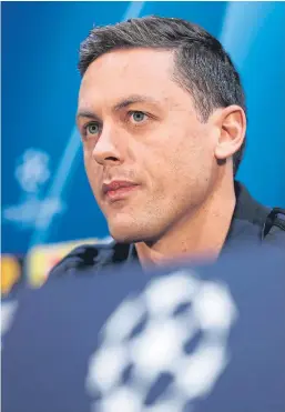  ?? Picture: PA. ?? Nemanja Matic speaks to the press ahead of Manchester United’s Champions League clash with Valencia at Old Trafford tonight.