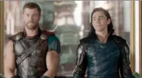 ?? DISNEY-MARVEL STUDIOS ?? Brothers in arms, Thor (Chris Hemsworth), left, and Loki (Tom Hiddleston), in “Thor: Ragnarok.”