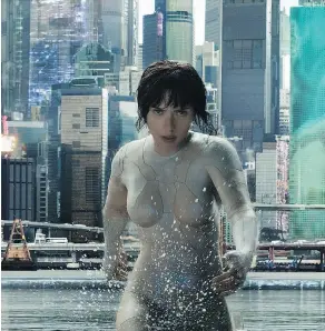  ??  ?? Scarlett Johansson in Ghost in the Shell.