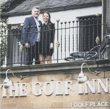  ??  ?? 0 Brett Lawrence and Gillian Mclaren are the new owners of The Golf Inn in St Andrews