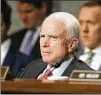  ?? AP ?? Senate Armed Services Committee Chairman Sen. John McCain, R-Ariz., is recovering from surgery to remove a blood clot from above his left eye.