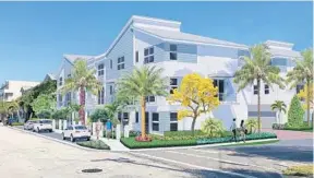  ?? NEW URBAN COMMUNITIE­S/COURTESY ?? The three-story townhomes in The Village at Wilton Manors will have two-car garages, balconies and high ceilings. Homes will average 1,700 square feet and there will be a community pool.