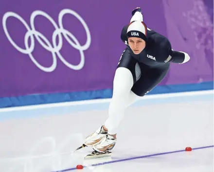  ?? ASSOCIATED PRESS ?? Brittany Bowe of the U.S. finished fifth in the women's 1,500 meters speedskati­ng race.