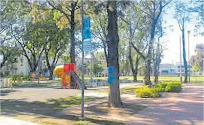  ??  ?? Parque José Hernández. Uno de los predios más grandes con canchas para actividade­s de educación física.