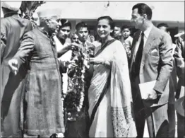  ?? PIB ?? Jawaharlal Nehru with JRD Tata and his wife Thelma Vicaji Tata