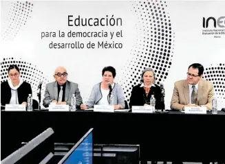  ?? /CORTESÍA ?? Consejeros del INEE dijeron que se nota el avance democrátic­o