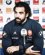  ??  ?? France’s winger Yoann Huget speaks during a press conference in Marcoussis, southern Paris in this Feb 19 file photo. — AFP Photo