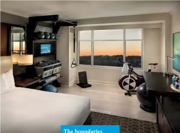  ?? ABOVE: Hilton’s Five Feet to Fitness room concept ??