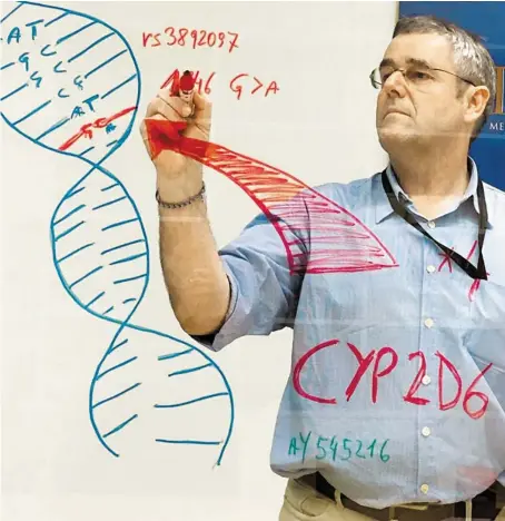  ?? BILD: SN/PMU ?? Der Pharmakolo­ge Markus Paulmichl ist genetische­n Defekten lebenswich­tiger Enzyme auf der Spur.