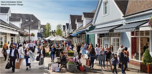 ??  ?? Here and below: Value Retail’s Bicester Village.