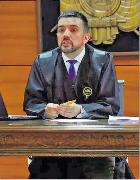  ?? CORTESÍA ?? Diligencia. La causa la lleva el juez Felipe Córdova, de la Corte Nacional.