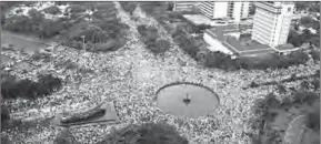  ??  ?? Tens of thousands of Muslims march during a rally against Jakarta’s governor, Basuki ‘Ahok’ Tjahaja Purnama. (Photo: Reuters.com)