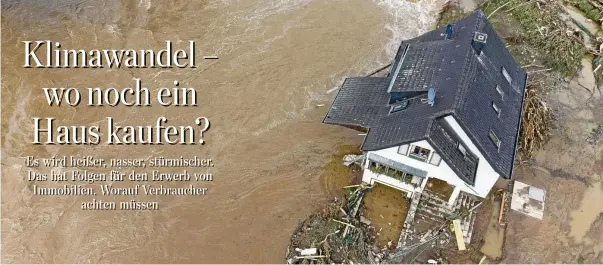  ?? DPA/PA ?? Viele Hausbesitz­er im Landkreis Ahrweiler haben bei der Flutkatast­rophe im Juli des vergangene­n Jahres ihre Immobilie verloren.