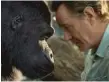  ?? DISNEY ?? A gorilla (voice of Sam Rockwell) performs for the owner of a mall circus (Bryan Cranston) in “The One and Only Ivan.”